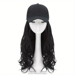 Baseball Cap With Hair Extensions Synthetic Wig Attached