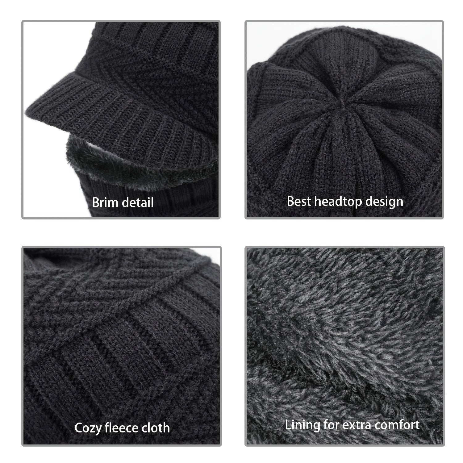 Winter Knitted Balaclava Beanie Hat Ski Mask Ear Protection