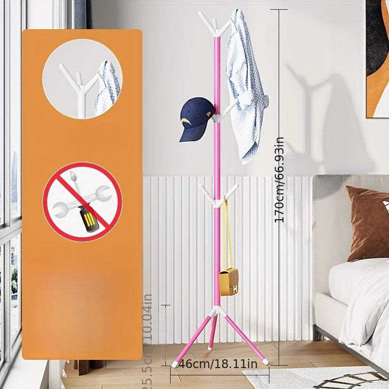 Tree Branch Coat Rack Vertical Storage Bedroom Decor