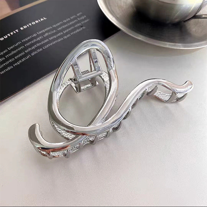 Alphabet Claw Clip Metal Curve Letter Hair Clip For Women Girls