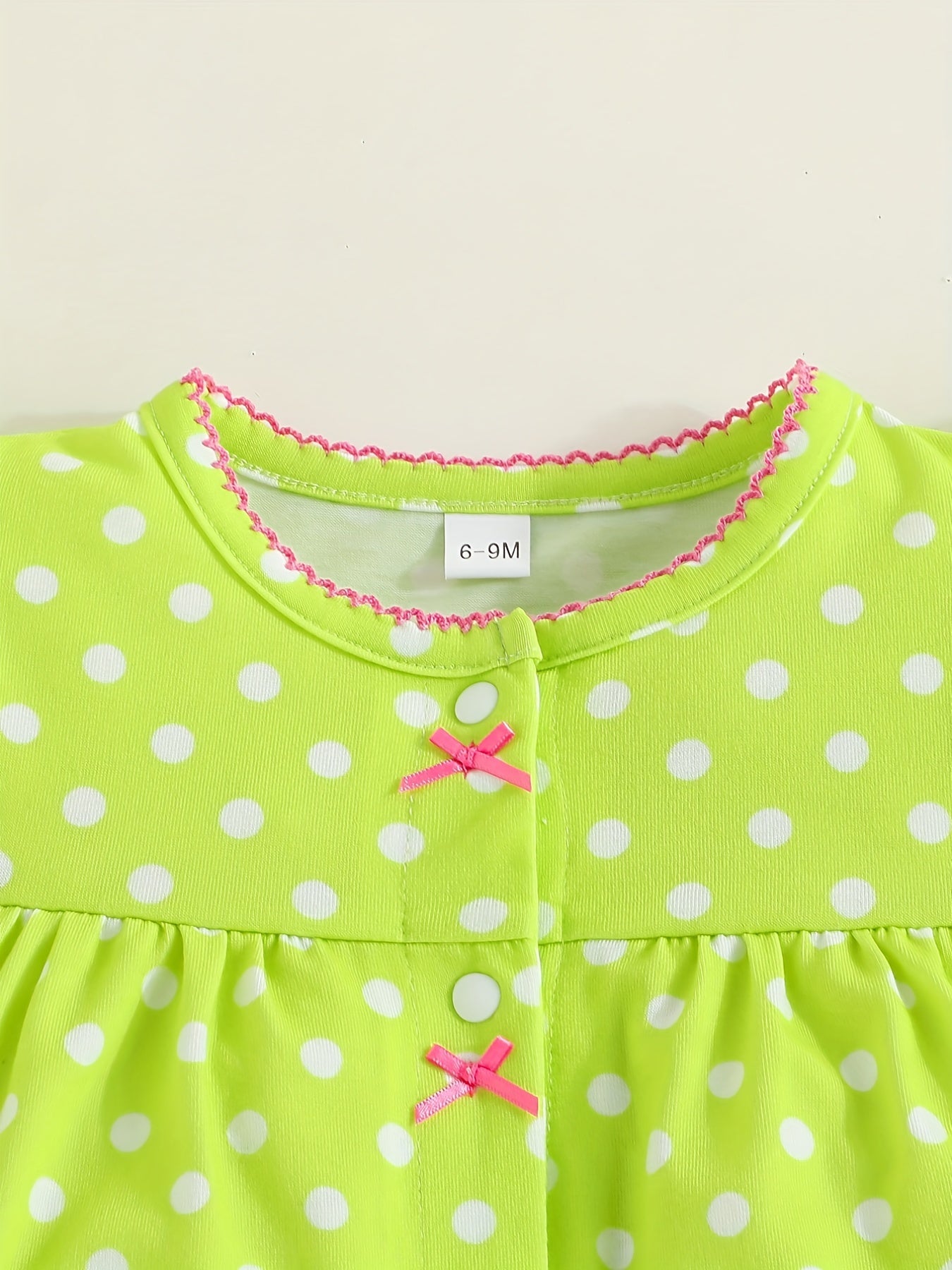 Striped Polka Dot Open Front 3pcs Set Baby Girls Bodysuits