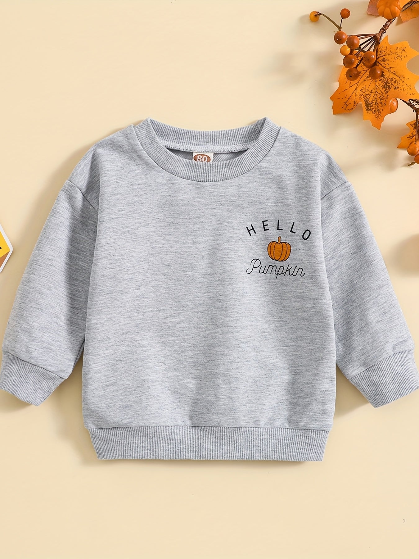 Halloween Letter Print Long Sleeve Sports Sweatshirt for Toddlers