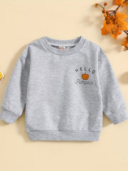 Halloween Letter Print Long Sleeve Sports Sweatshirt for Toddlers