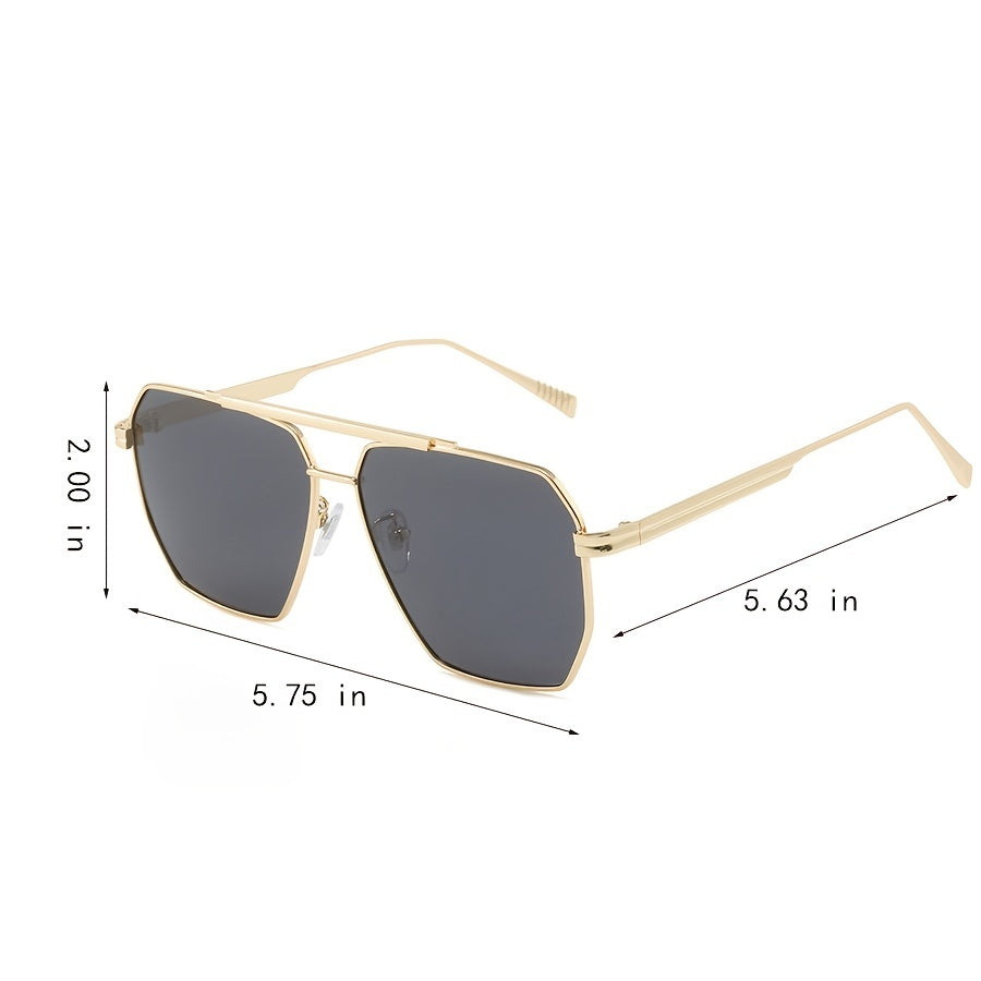 Polarized Square Vintage Sunglasses Classic Metal Sun Glasses