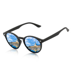 Men's Polarized Sunglasses Round Frame Driver Fishing Glasses UV400