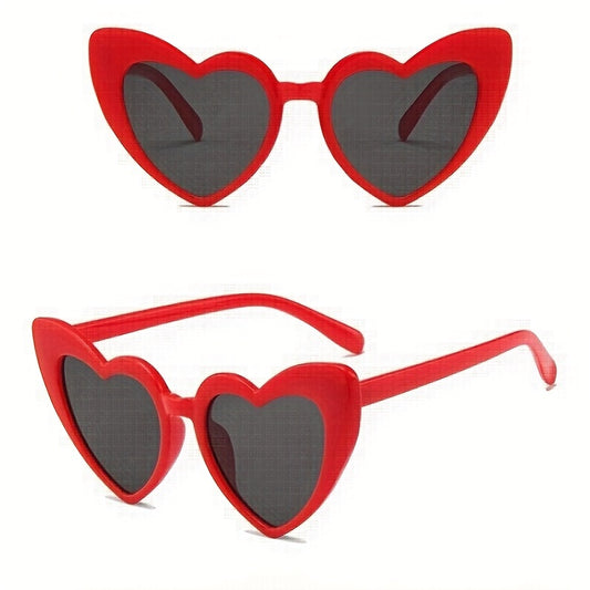 Y2K Heart Sunglasses UV400 Sun Shades For Beach Club
