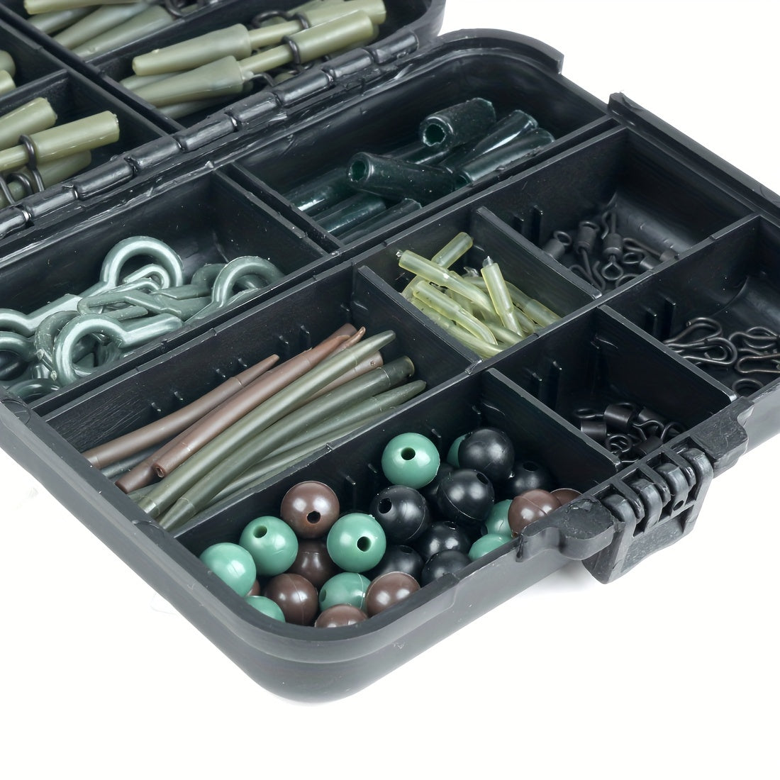 180pcs Carp Fishing Accessories Set w/ Storage Box Plastic Gear Supplies