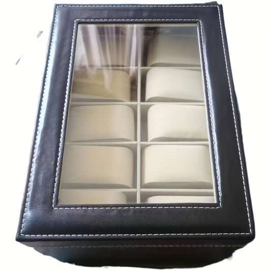 1pc PU Leather 20 Bit Watch Storage Box Watch Box