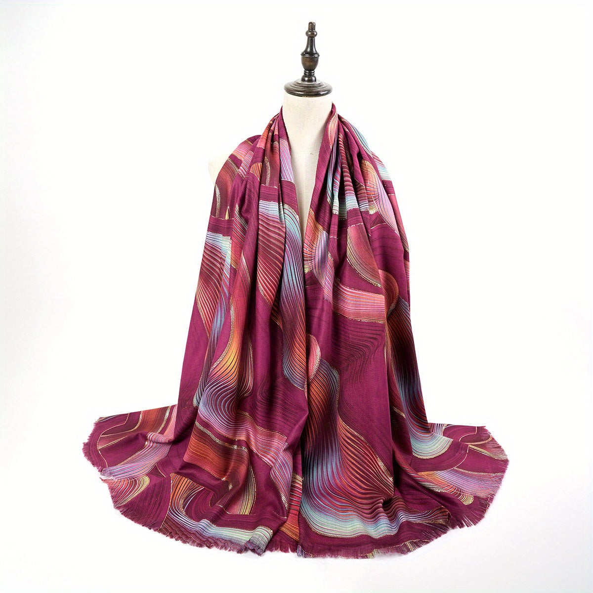 Cashmere Scarf Double Side Printed Shawl Long Hot Stamping Fringed Shawl Wrap