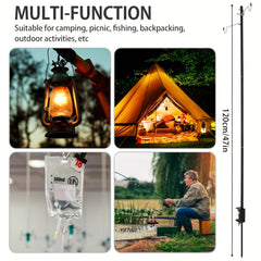 Aluminum Alloy Camping Folding Lamp Pole Adjustable Lantern Stand