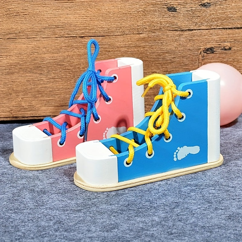 Kids Shoelace Toys Practice Tying Early Education Puzzle Montessori Kindergarten