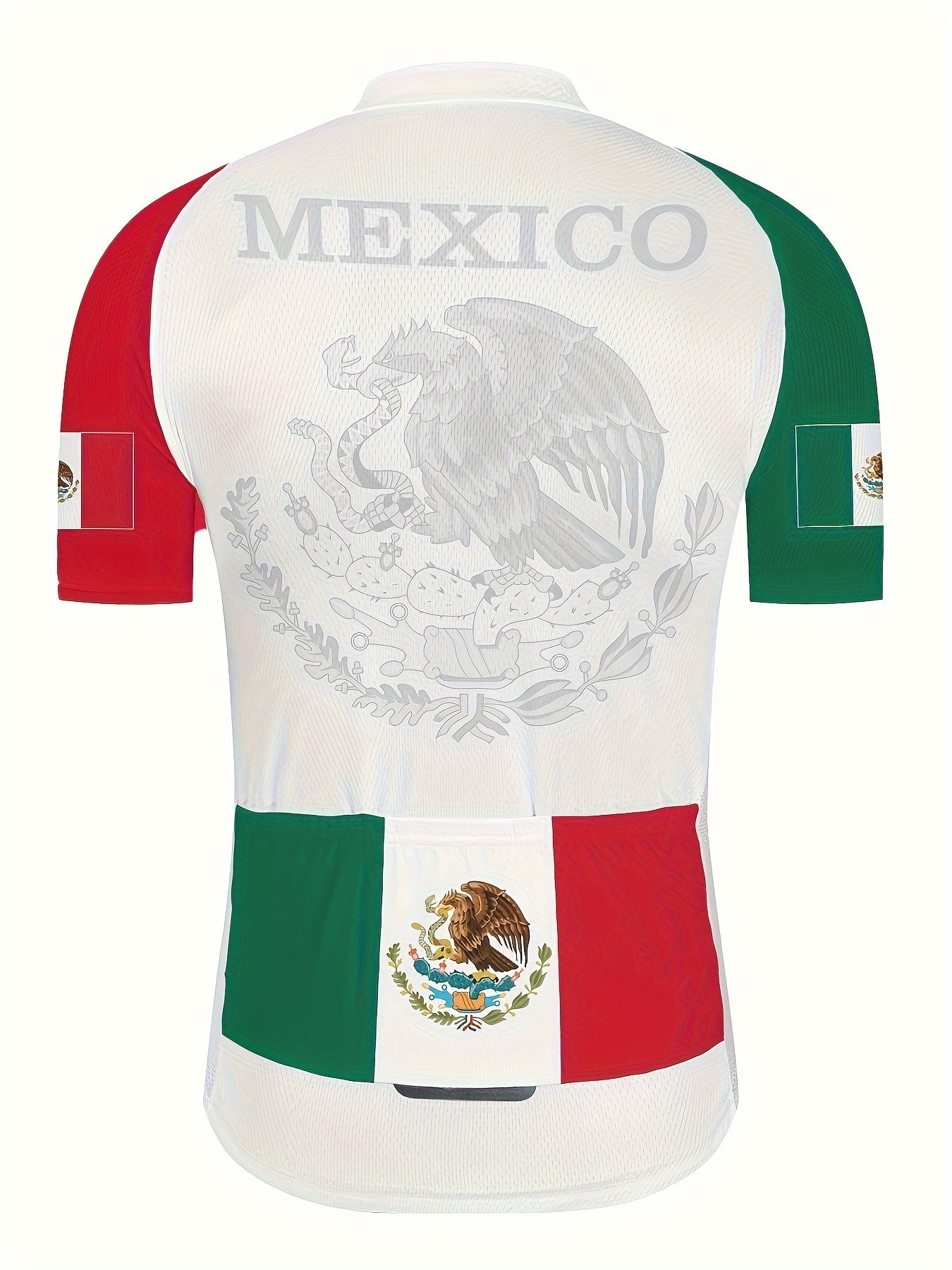 Men's Mexico Flag Cycling Jersey Short Sleeve Quick Drying Breathable