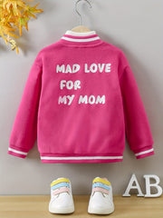 Girls Casual Fleece Varsity Jacket Warm Winter Clothes