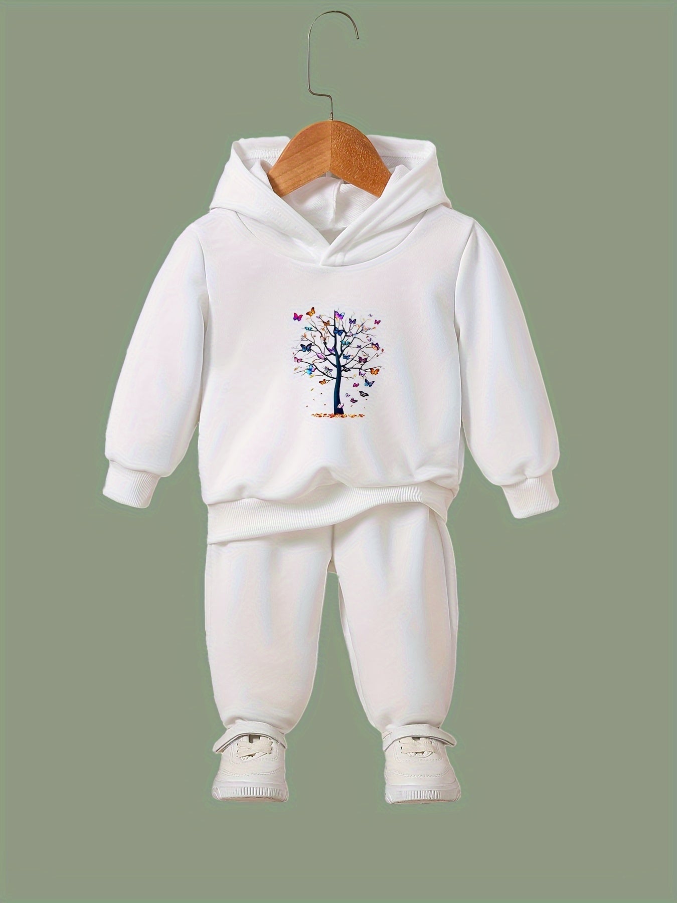 Tree Graphic 2pc Girls Activewear Set for Spring Fall Sports