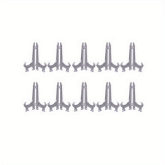 10pcs Plate Storage Holder Clear Plastic Rack for Home Decor
