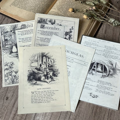 10pcs Retro Plant Cartoon Character English Phrase Paper