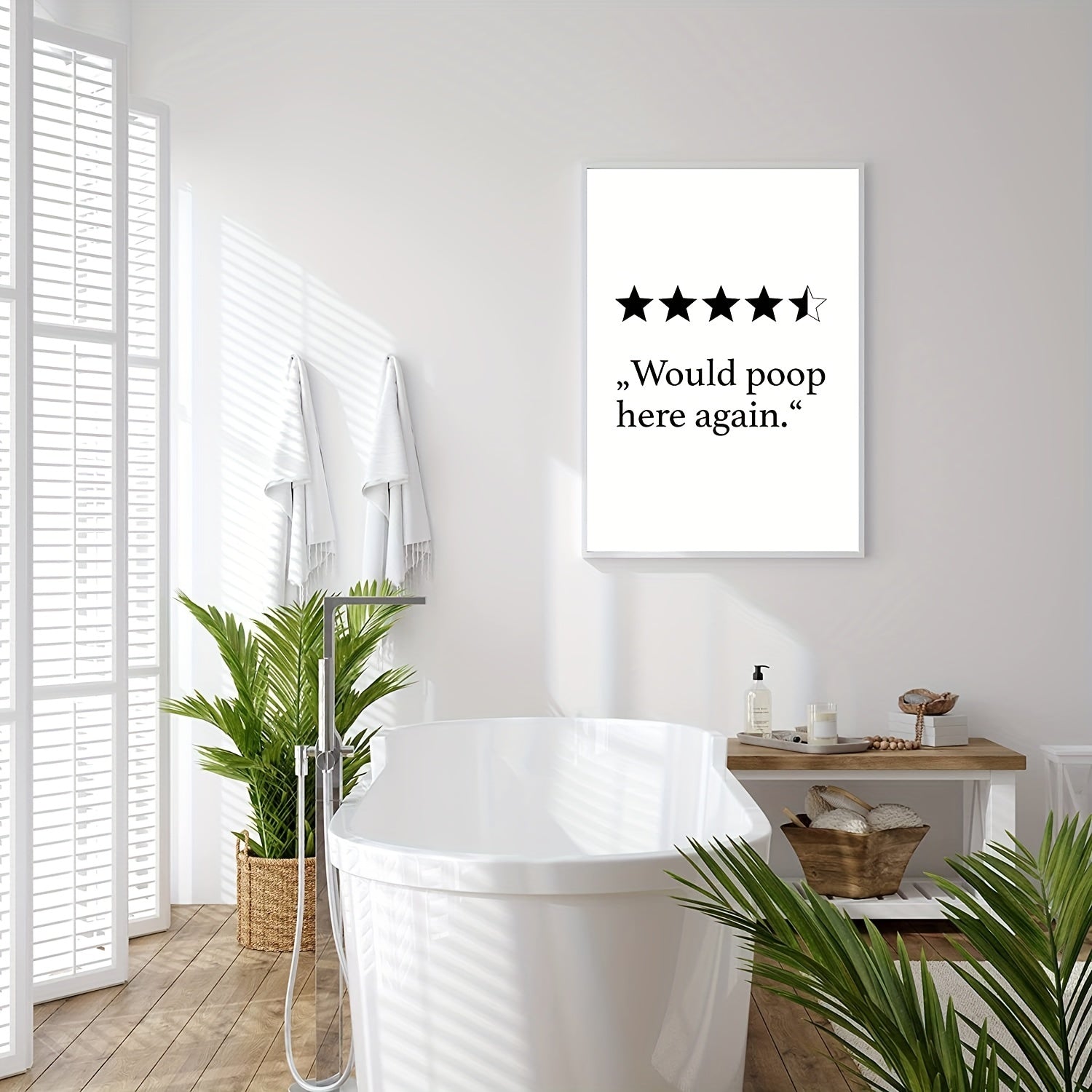 1 Pc Poster Bathroom Decoration High Art Print Wall Pictures