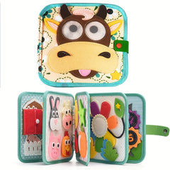 AMIBOX Interactive Farm Animals & Fruits Educational Storybook Quiet Book