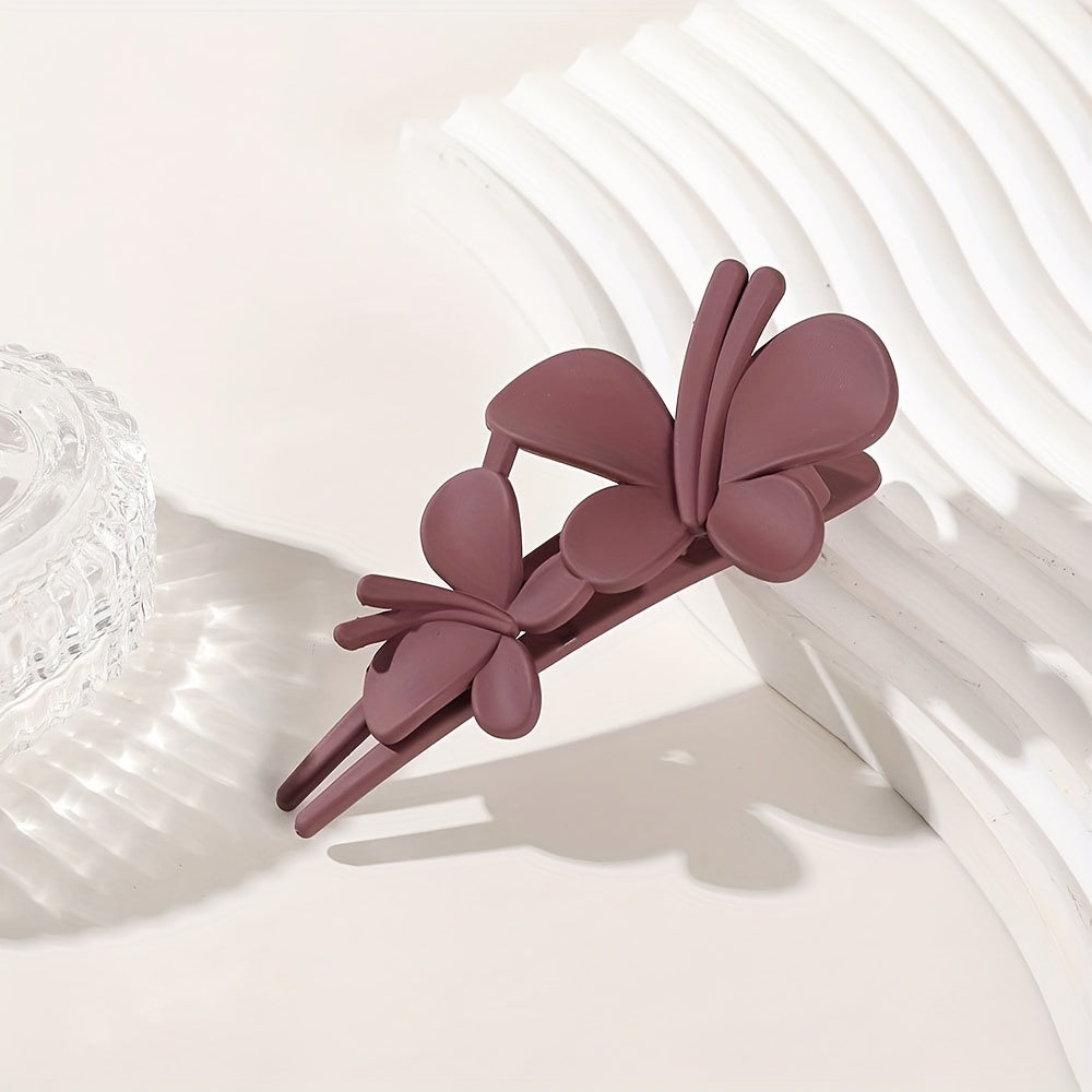 Frosted Butterfly Hair Clip Vintage Barrette Women Hair Accessories