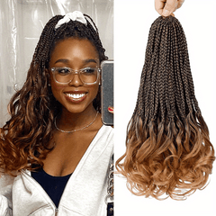 Long Braids Curly Ends Crochet Hair Extensions 35 1pack