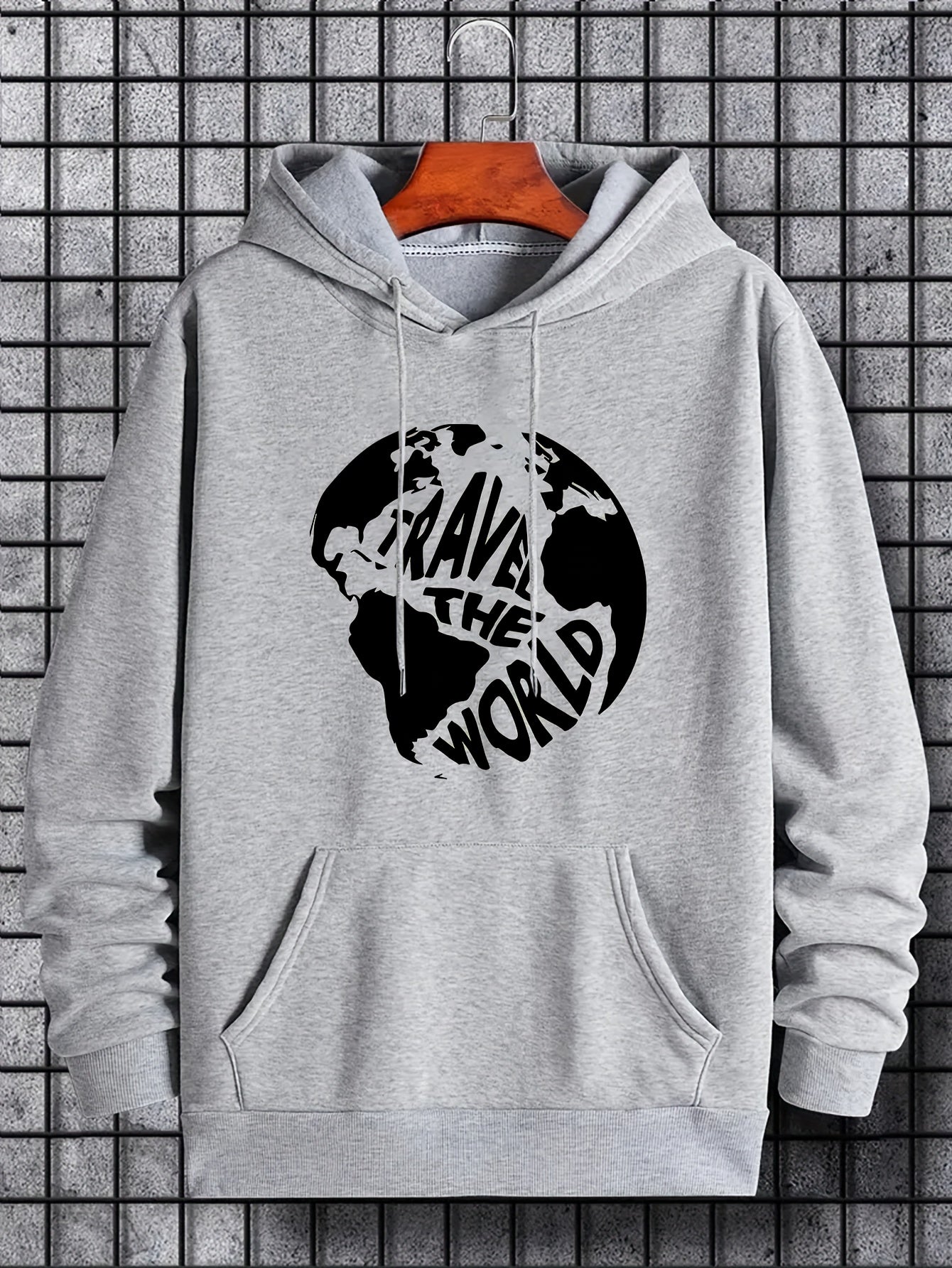 Travel The World Print Hoodie Hoodies For Men