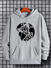 Travel The World Print Hoodie Hoodies For Men