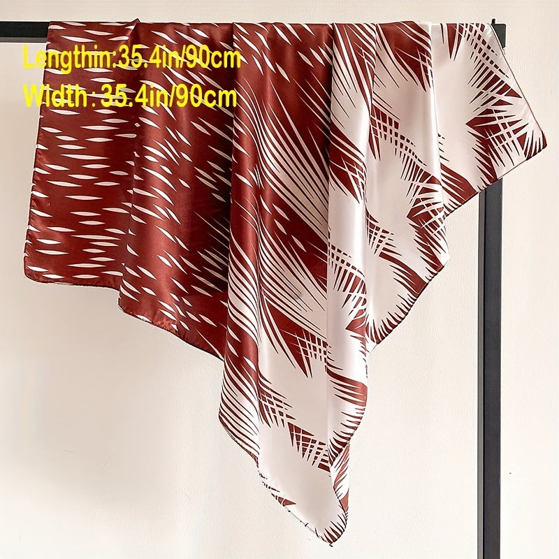 Boho Silk Square Scarf for Sleeping Lightweight Satin Head Scarf