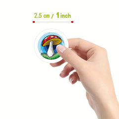 500pcs Mushroom Stickers Self Adhesive Seals for Scrapbooking Cards Envelopes