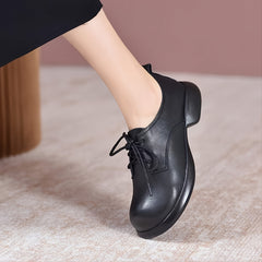 Women's Chunky Heeled Lace-up Oxford Shoes Comfortable Lightweight