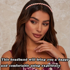6pcs Solid Teeth Headband Wavy Nonslip Hair Band Sweet Headdress