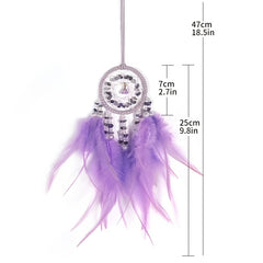 Feather Dream Catcher Mesh Wind Chime Car Pendant