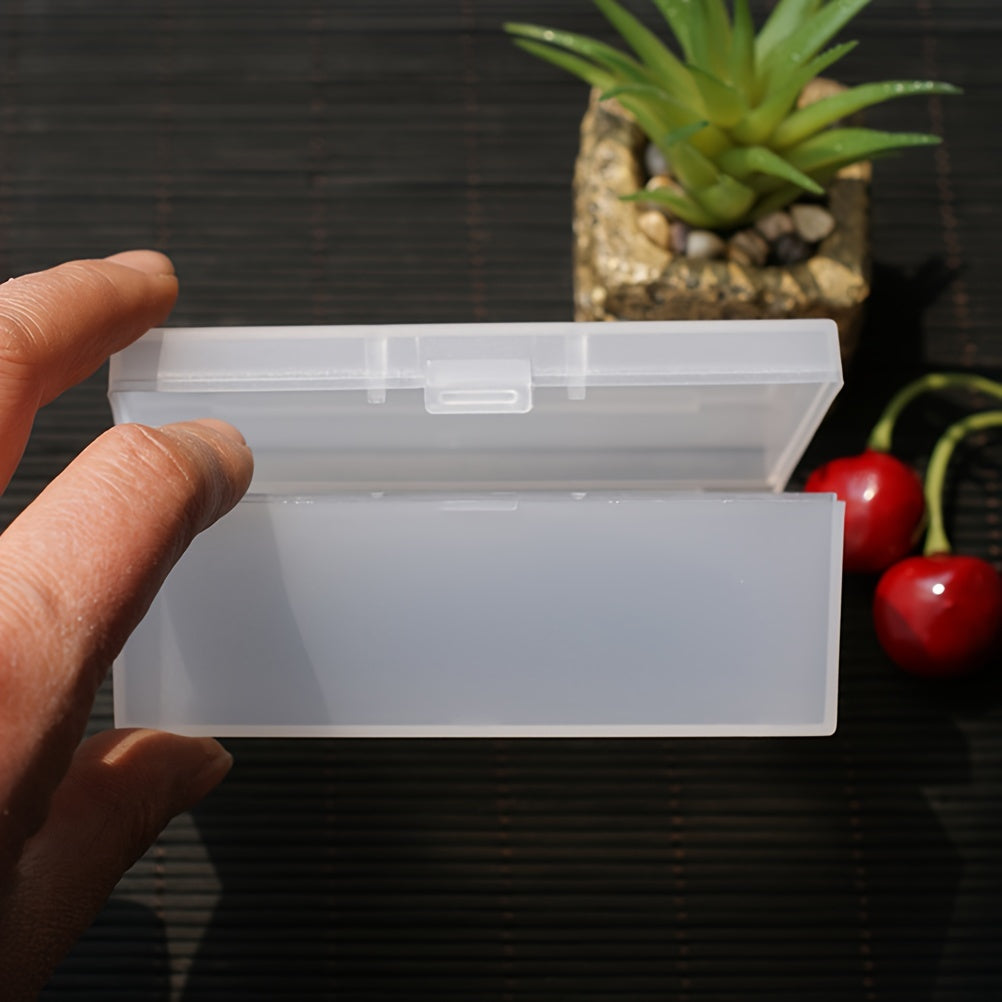 Mini Plastic Translucent Storage Box for Jewelry Dustproof Durable