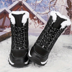 Winter High Top Snow Boots Plus Velvet Warm Outdoor Anti-skid Women's Boots