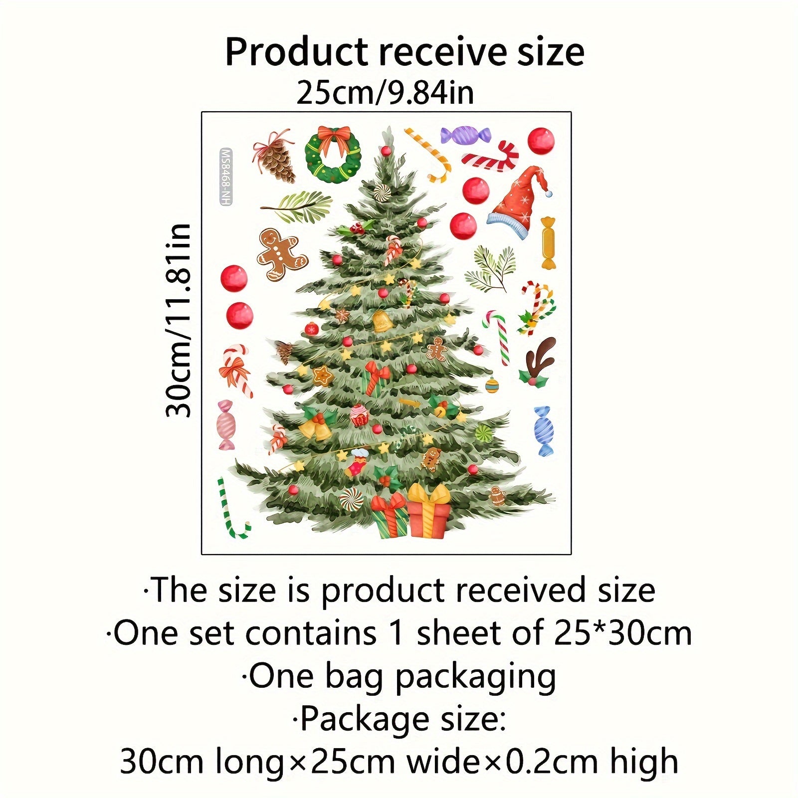 Christmas Tree Snowman Toilet Lid Sticker Self-adhesive Wall Decor