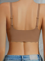 Wireless Scallop Trim Bra Comfy & Breathable