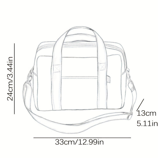 Floral Polyester Messenger Bag Diaper Tote with Insulated Bottle Storage