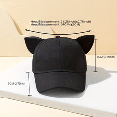 Kids Sunshade Baseball Cap with Cat Ears for Outdoor Sport