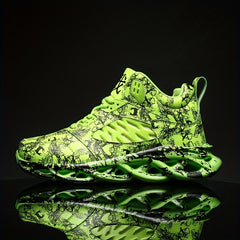 Men's Green Camo Blade Sneakers Outdoor Running Shoes