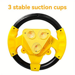 Kids Driving Simulator Steering Wheel Toy Suction Cup Mount