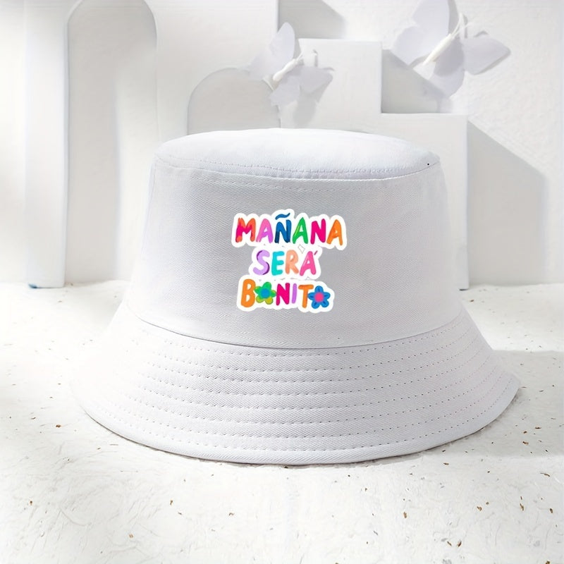 Candy Bucket Hat Letter Print Casual Basin Hat Unisex Lightweight Fisherman Cap