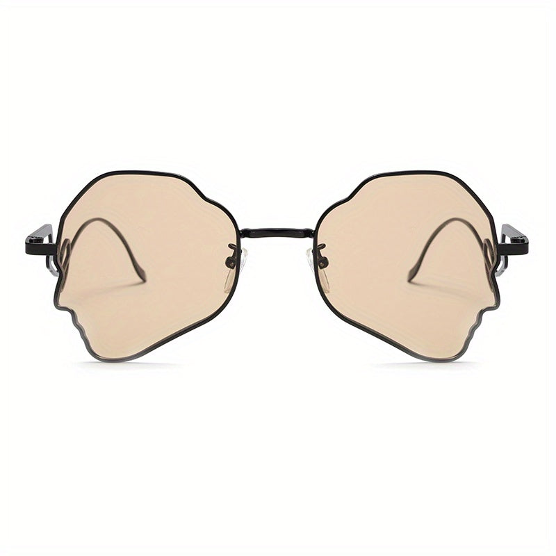 Funny Metal Frame Women Punk Y2K Sunglasses Street Eyewear