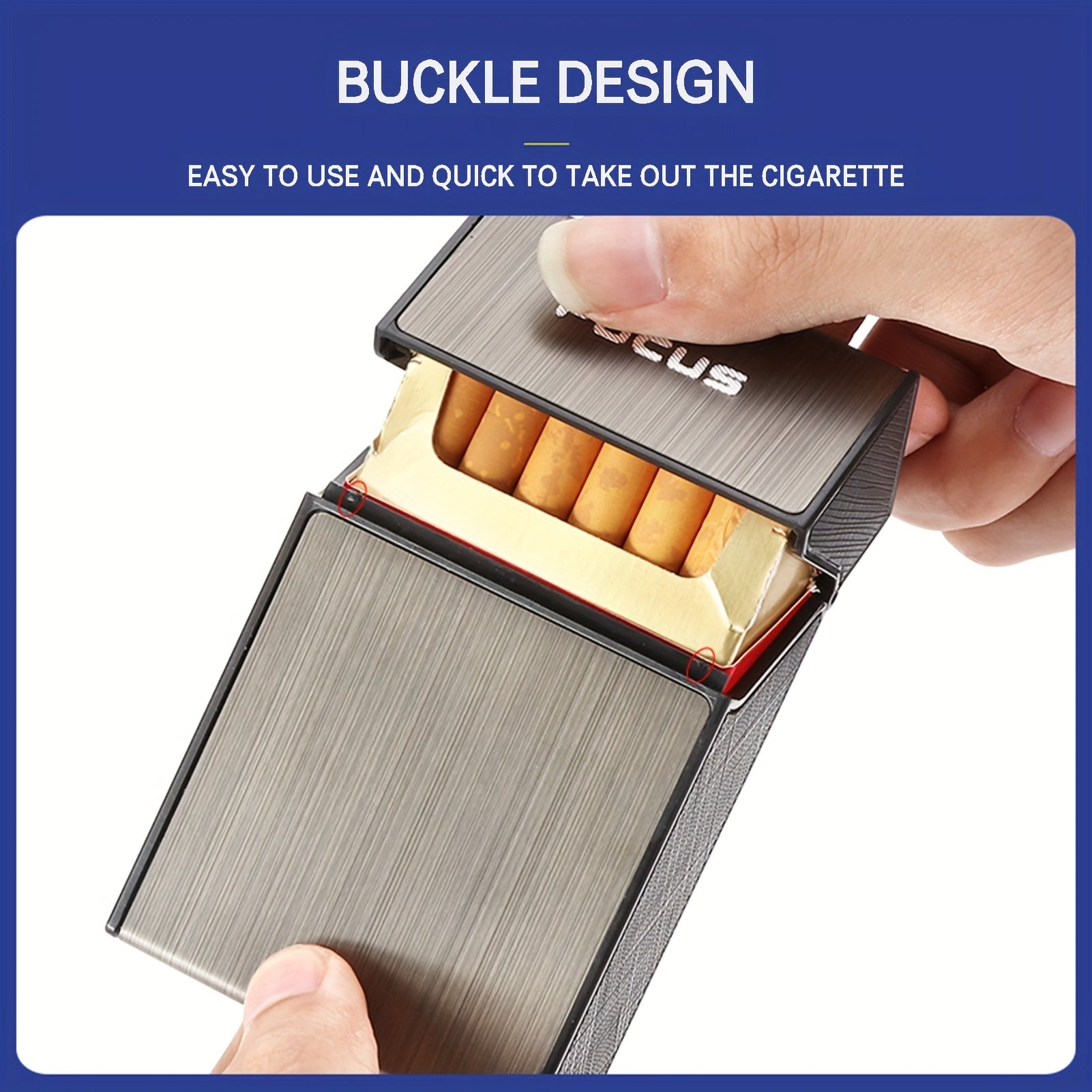 Waterproof Cigarette Holder Box 20-Capacity Retro Business Cigar Case