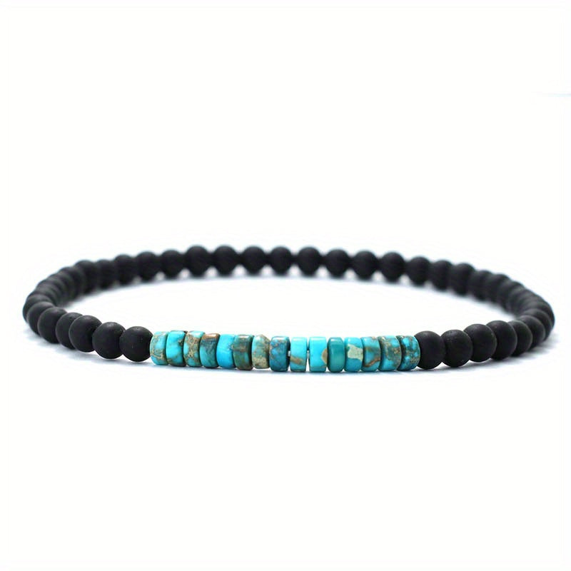 Men's Frosted Stone Beads Bracelet Gift For Men