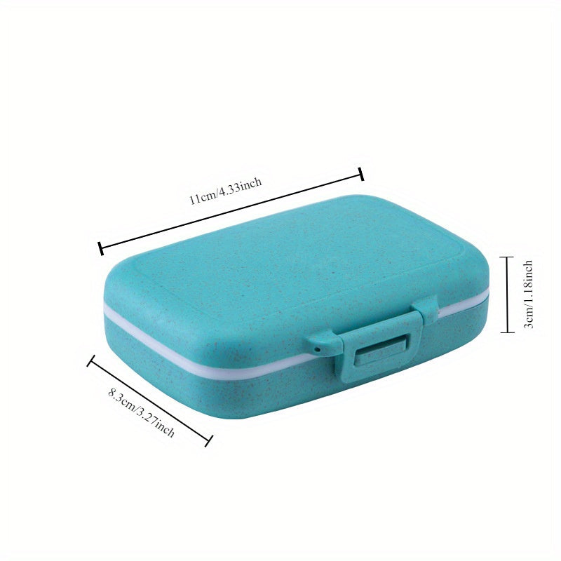 6 Compartment Pill Case Customizable Dividers Portable Medicine Organizer
