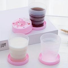 Cartoon Retractable Water Cup Portable Mini Cup for Outdoor Travel