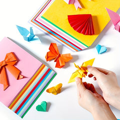 100pcs Square Colored Origami Folded Paper Crane