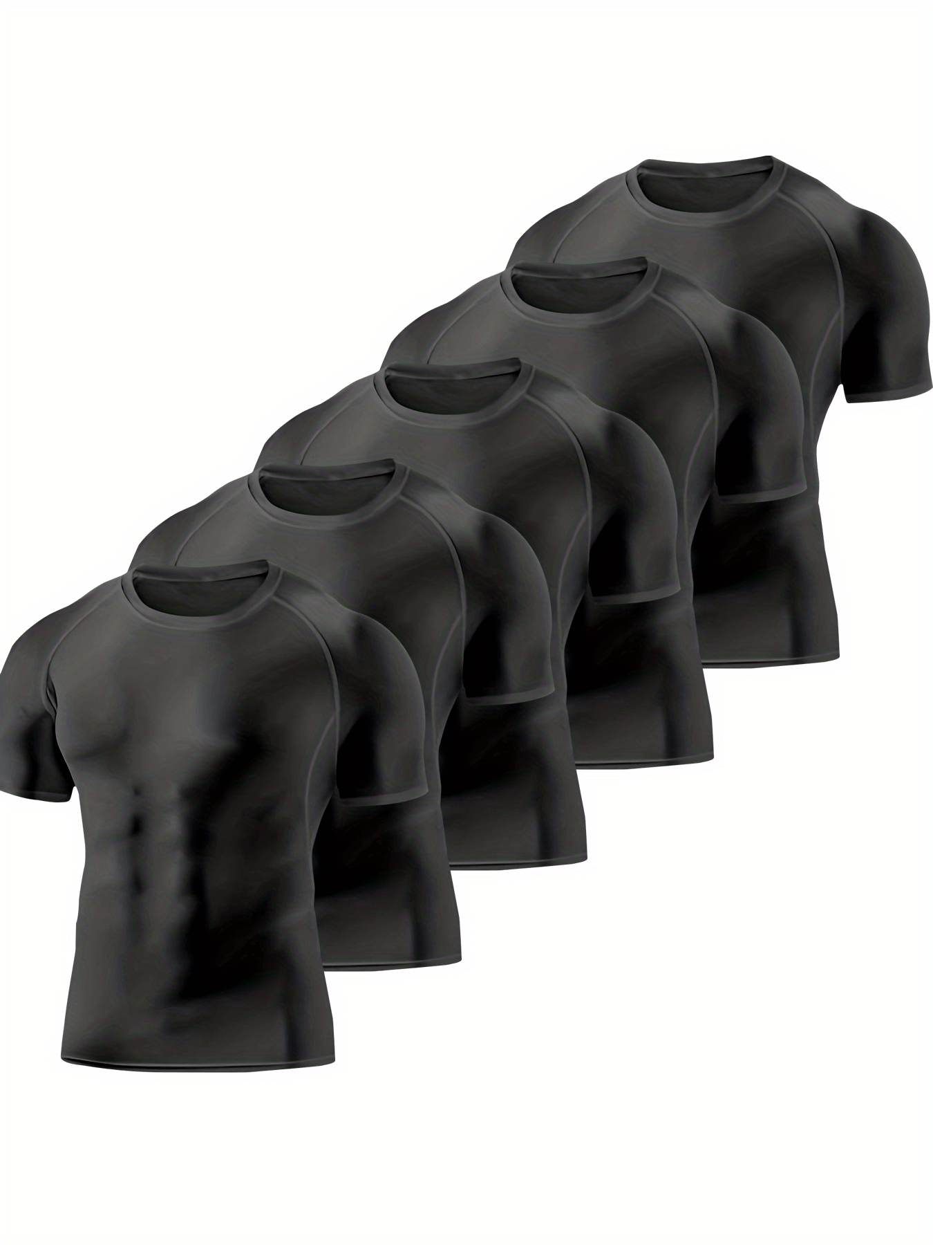 HOPLYNN Men's Compression Shirt Short Sleeve Undershirt for Gym Fitness