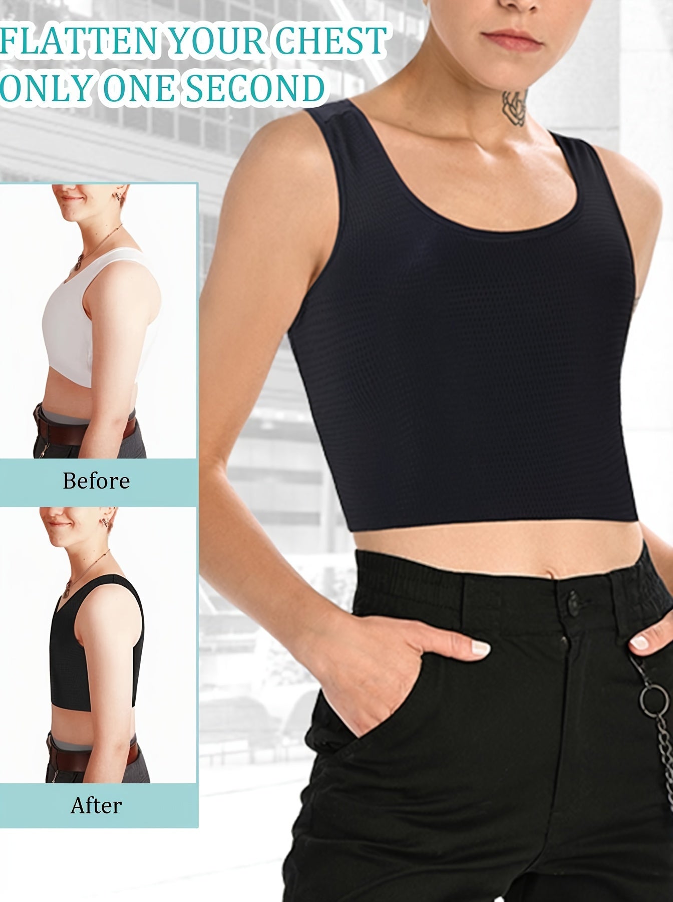 Eyelet Crop Tank Top Breathable Crew Neck Tank