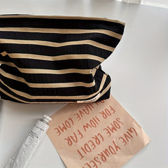 Striped Cosmetic Bag Portable Travel Bag Skin Care Products Storage Bag
