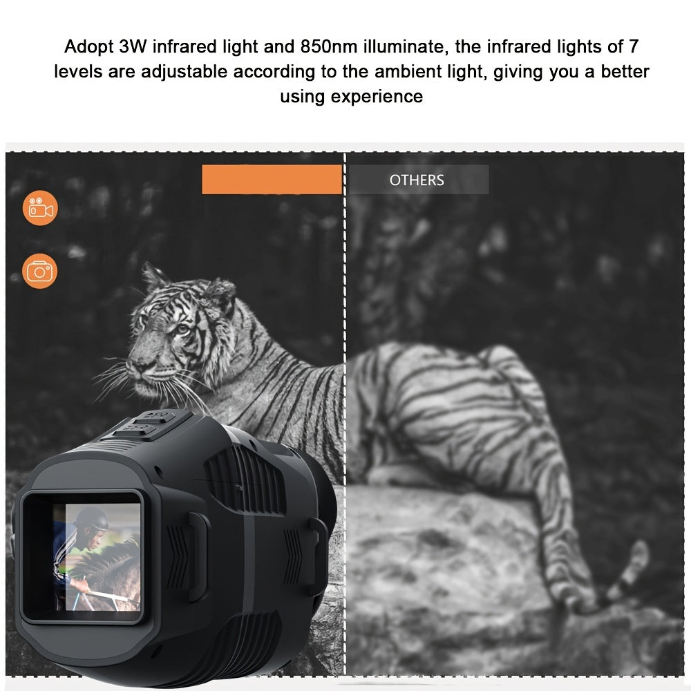 1080p Night Vision Monocular with 128GB Memory - Ideal for Camping & Travel